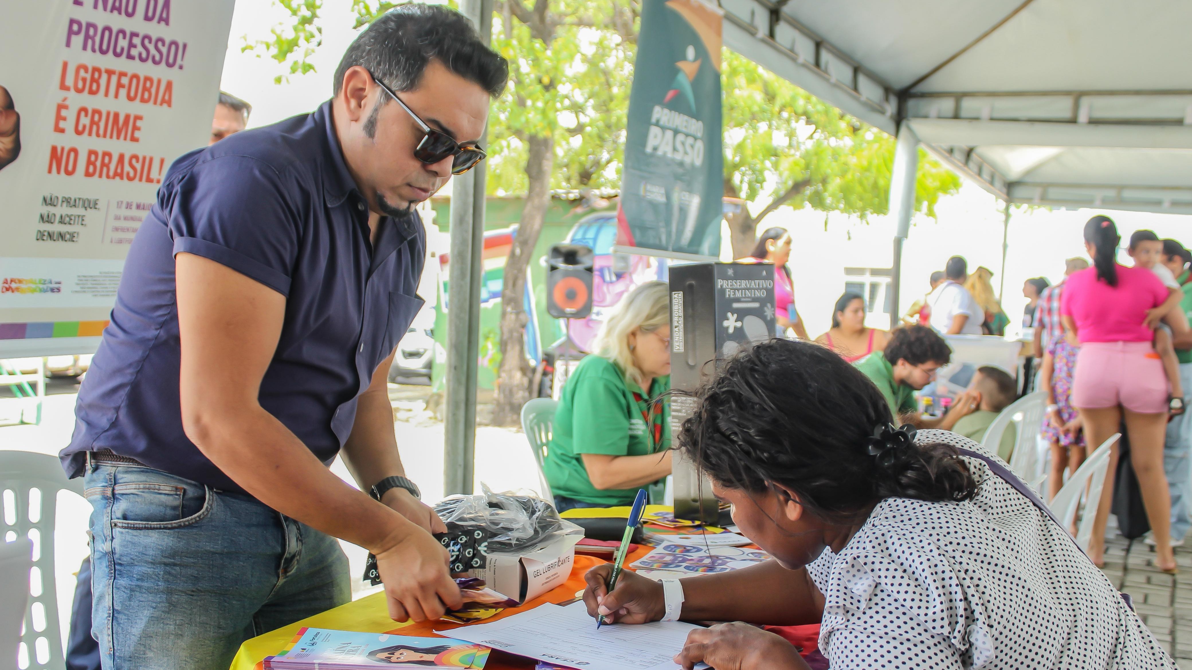 atendimento durante a ação